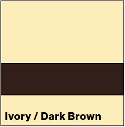 Ivory/Dark Brown MATTE 1/16IN - Rowmark Mattes